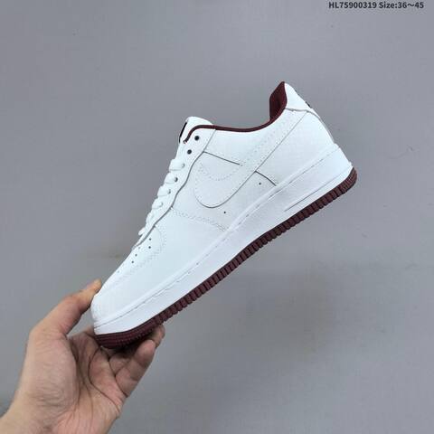 Nike Air Force 1 07 Kobe White Burgundy EU 36-45 Sneaker - Unisex (BS-61257)
