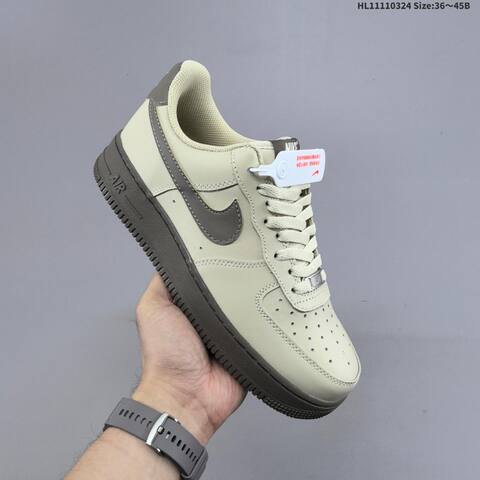 Nike Air Force 1 07 Light Beige Dark Brown EU 36-45 Skate Shoe - Unisex (BS-61140)