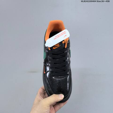 Nike Air Force 1 07 Low Black Green Orange EU 36-45 Sneaker - Unisex (BS-60938)