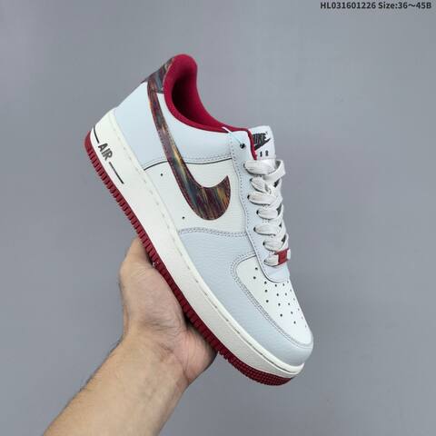 Nike Air Force 1 Low Off White Dark Red Sail Brown EU 36-45 Sneaker - Unisex (BS-62431)