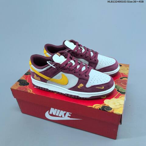 Nike SB Dunk Low Sail Red Black White EU 36-45 Skate Shoe - Unisex (BS-61561)