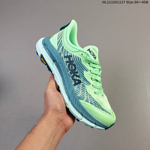 HOKA Mafate Speed 4 Lime Green Teal Dark Blue EU 36-45 Trail Shoe Trail Running Sneakers - Unisex (BS-69476)