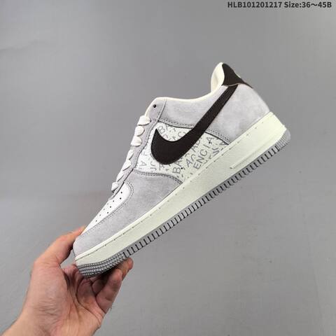 Nike Air Force 1 07 Low Grey White Black EU 36-45 Sneaker - Unisex (BS-62623)