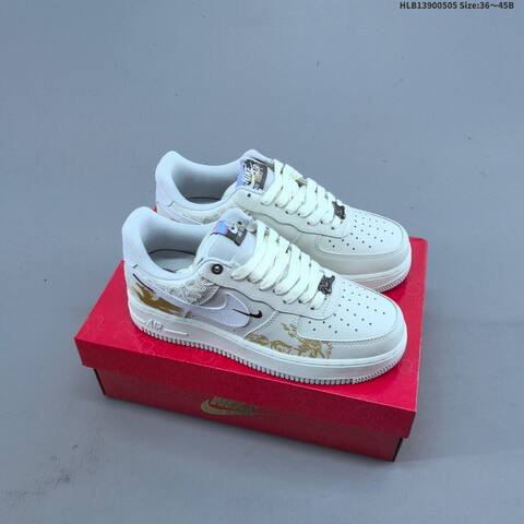 Nike Air Force 1 07 Off White White Black Red EU 36 45 Sneaker EU 36-45 - Unisex (BS-60497)
