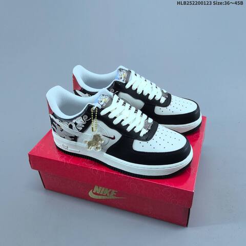 Nike Air Force 1 07 IQ1119 Off White Black Grey Red EU 36-45 Sneaker - Unisex (BS-61795)