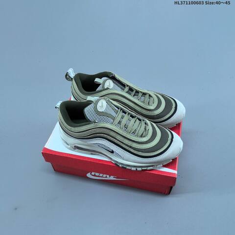 Nike Air Max 97 SE Black White Blue Neon Green EU 40-45 Sneaker - Men's (BS-59975)