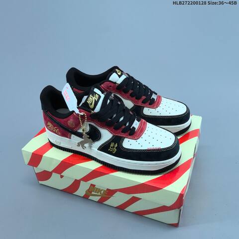 Nike Air Force 1 07 Low White Navy Blue Sail EU 36-45 Sneaker - Unisex (BS-61685)