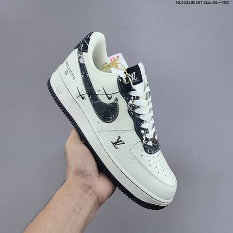 Nike Air Force 1 07 Low Off White Dark Blue Grey EU 36-45 Sneaker - Unisex (BS-61443)