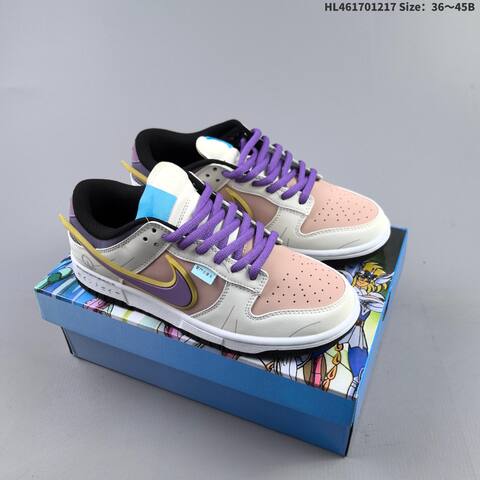 Nike SB Dunk Low Saint Seiya Custom Off White Red Gold Dark Brown EU 36-45 Skate Shoe - Unisex (BS-62620)