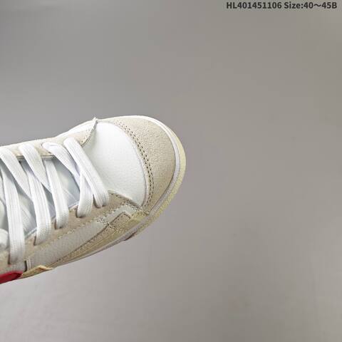 Nike SB Blazer Zoom Mid Pro QS Grant Taylor White Beige Red Yellow EU 40-45 Skate Shoe - Men's (BS-63878)