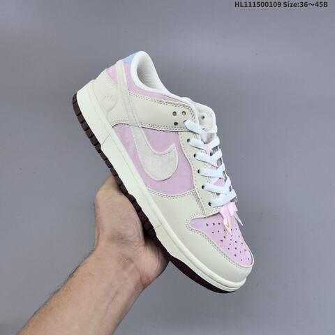 Nike Dunk Low Light Pink Cream White Burgundy Light Blue EU 36-45 Skate Shoe - Unisex (BS-62106)
