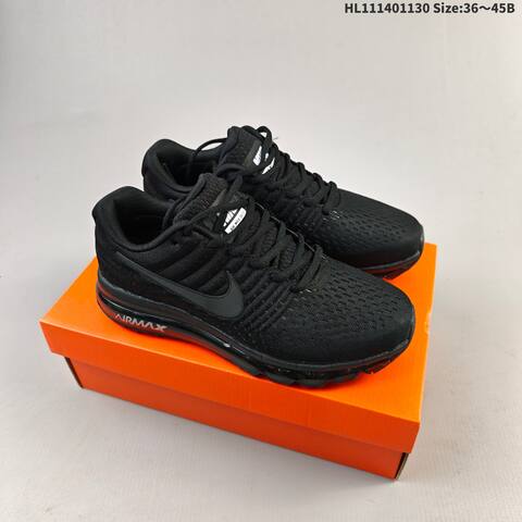 Nike Air Max 2017 White Black Black Clear EU 36-45 Running Shoe - Unisex (BS-62948)