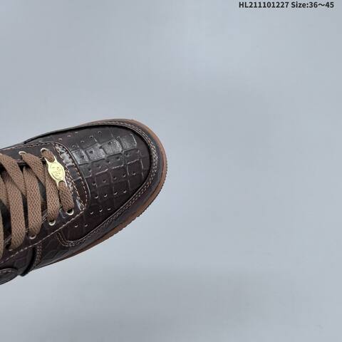 Nike Air Force 1 07 Low Dark Brown Light Brown Black Gold EU 36-45 Sneaker - Unisex (BS-62398)