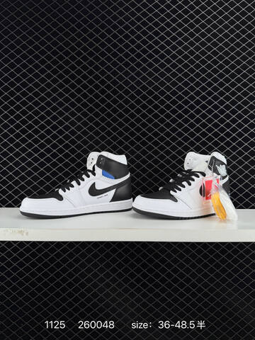 Jordan Air Jordan 1 Retro High OG White Black Blue EU 36-48 5 Basketball Shoe - Unisex (BS-80198)