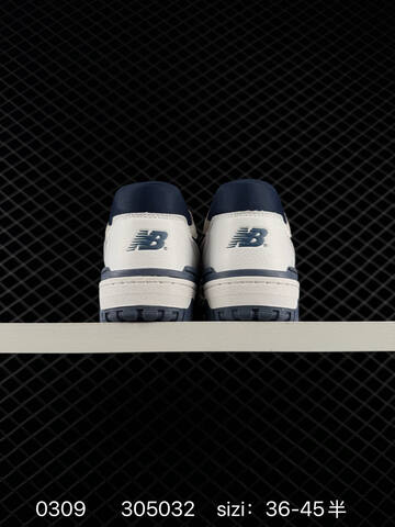 New Balance 550 White Off White Navy Blue EU 36-45 Skate Shoe - Unisex (BS-82321)