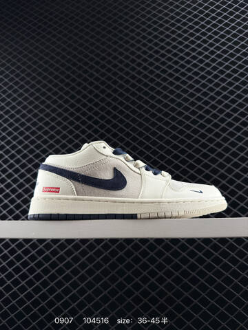 Jordan Air Jordan 1 Low Off White Grey Red EU 36-45 Sneaker - Unisex (BS-80748)