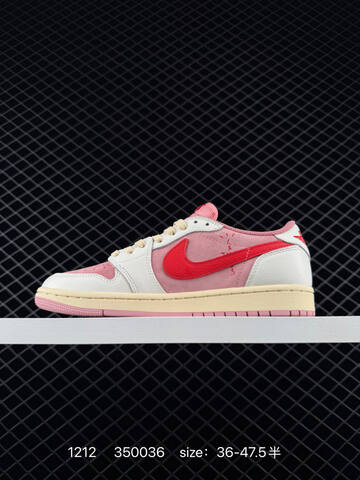 Jordan Air Jordan 1 Low Travis Scott White Pink Red Cream EU 36-47 5 Sneaker - Unisex (BS-80076)
