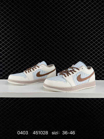 Jordan Air Jordan 1 Low Sail Light Blue Brown Grey EU 36-46 Sneaker - Unisex (BS-79550)