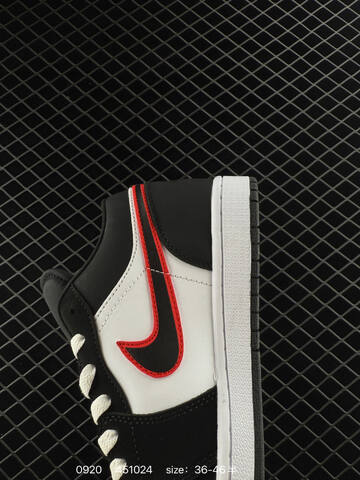 Jordan Air Jordan 1 Low White Black Red EU 36-46 Sneaker - Unisex (BS-80664)