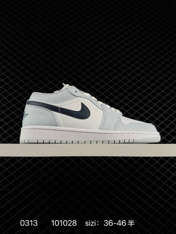 Jordan Air Jordan 1 Low Light Blue White Dark Navy EU 36-46 Sneaker - Unisex (BS-79663)