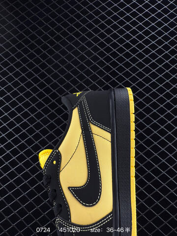 Jordan Air Jordan 1 Low IB8836-007 Black Yellow EU 36-46 Sneaker - Unisex (BS-81023)