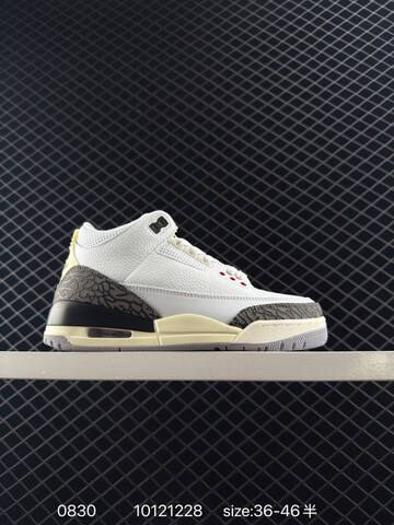 Jordan Air Jordan 3 Retro White Black Cream Red Blue EU 36-46 Basketball Shoe - Unisex (BS-80802)