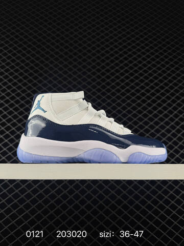 Jordan Air Jordan 11 Retro White Navy Blue Light Blue EU 36-47 Basketball Shoe - Unisex (BS-79801)