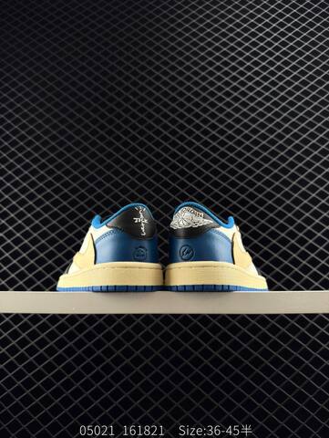 Jordan Air Jordan 1 Low Travis Scott Fragment DM7866-140 Sail Black Military Blue Cream EU 36-45 Sneaker - Unisex (BS-81321)