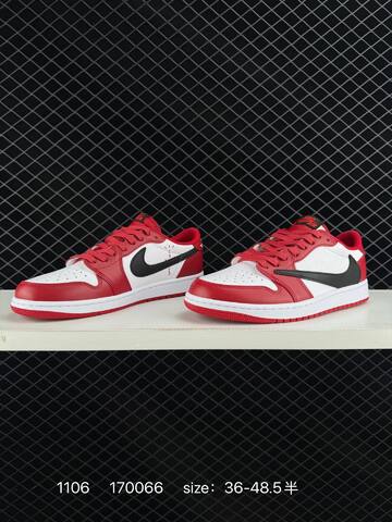 Jordan Travis Scott x Air Jordan 1 Low Reverse Mocha DM7866 Red White Black EU 36-48 5 Sneaker - Unisex (BS-80332)