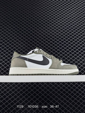Jordan Air Jordan 1 Low White Olive Black Sail EU 36-47 Sneaker - Unisex (BS-80157)