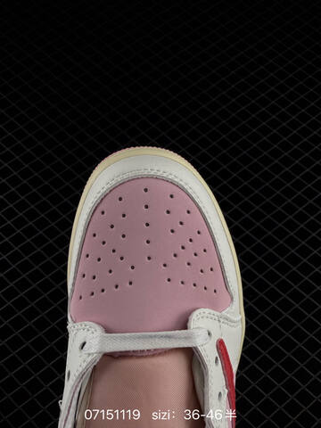 Jordan Travis Scott Air Jordan 1 Low OG Shy Pink IQ7604-100 35 5 36 36 5 37 Lifestyle - Women's (BS-78967)