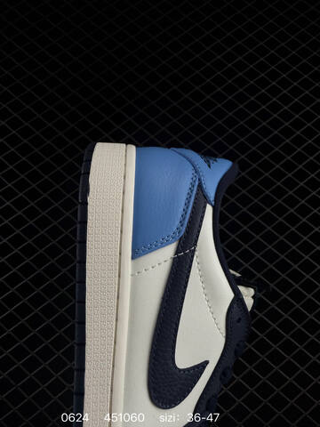 Air Jordan 1 Low OG Black And Dark Powder Blue AIR JORDAN 1 Aj1 Lifestyle (BS-79096)