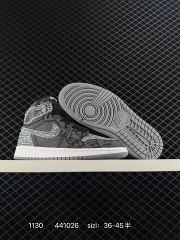 Jordan Air Jordan 1 Retro High OG Black Grey White EU 36-45 Basketball Shoe - Unisex (BS-80147)