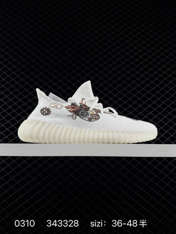 Adidas Yeezy Boost 350 V2 Black Yellow Orange White EU 36-48 Sneaker - Unisex (BS-83558)