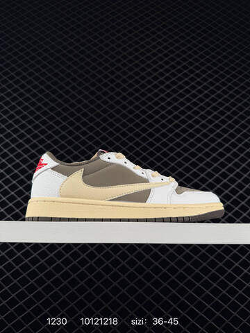 Jordan Travis Scott x Fragment Design x Air Jordan 1 Low OG Yellow Blue White Gum EU 36-45 Sneaker - Unisex (BS-79937)