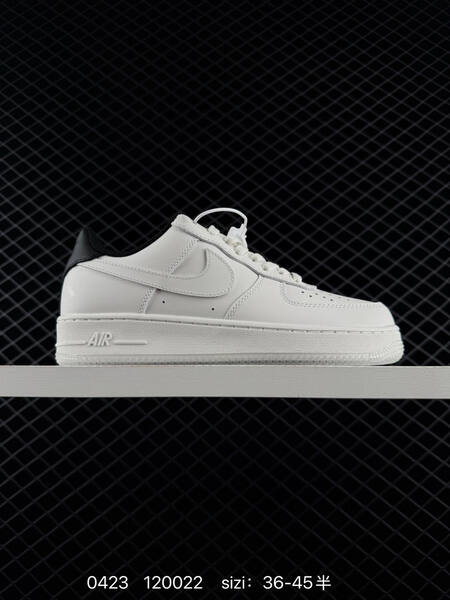 Nike Air Force 1 Low Sail white with black heel accents transparent outsole NBA themed details EU 36-45 half sizes available lifestyle