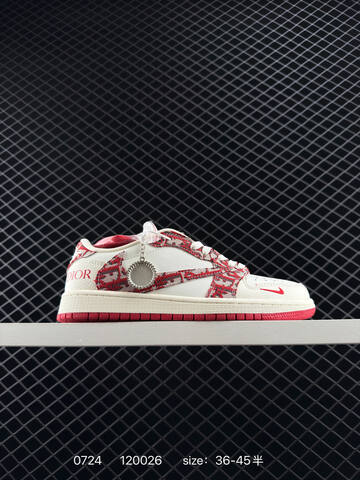 Jordan Air Jordan 1 Low OG SP Beige Grey Red White EU 36-45 Sneaker - Unisex (BS-81022)