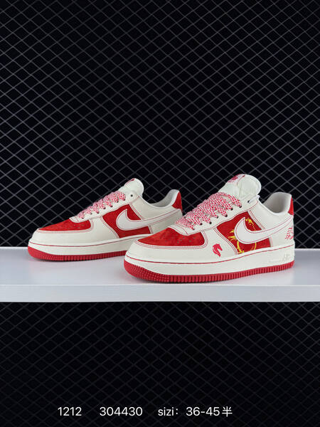 Nike Air Force 1 07 White Red EU 36-45 5 lifestyle
