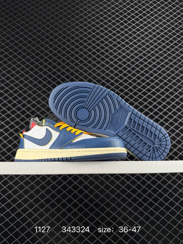 Jordan Air Jordan 1 Low White Red Blue Black Yellow Cream EU 36-47 Sneaker - Unisex (BS-80169)