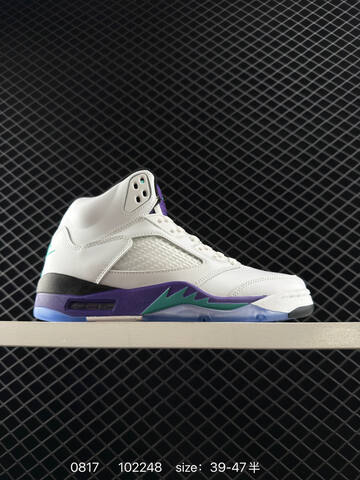 Jordan Air Jordan 5 Low White Purple Black Green EU 39-47 Basketball Shoe - Unisex (BS-80893)