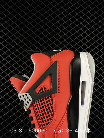 Jordan Air Jordan 4 Retro Red Black White Grey EU 36-48 5 Basketball Shoe - Unisex (BS-79667)