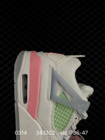 Jordan Air Jordan 4 Retro CT8527-400 White Pink Green Grey EU 36-47 Basketball Shoe - Unisex (BS-79661)