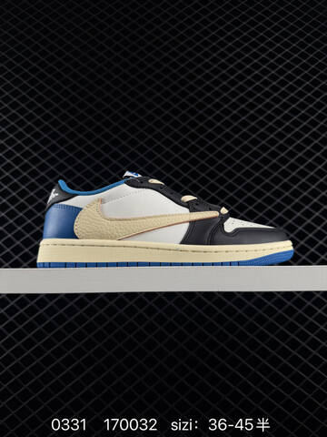 Jordan Air Jordan 1 Low OG SP Travis Scott Black Brown White Sail Red EU 36-45 Sneaker - Unisex (BS-79571)