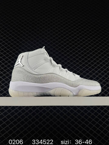 Jordan Air Jordan 11 White Silver Clear EU 36-46 Basketball Shoe - Unisex (BS-79714)