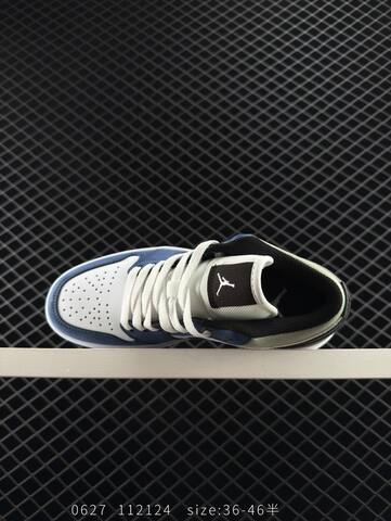 Jordan Air Jordan 1 Low White Blue Black Brown Light Green EU 36-46 Sneaker - Unisex (BS-81139)