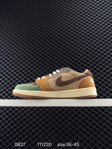Jordan Air Jordan 1 Low DZ7292-831 Brown Tan Green Beige Gum EU 36-45 Sneaker - Unisex (BS-80825)