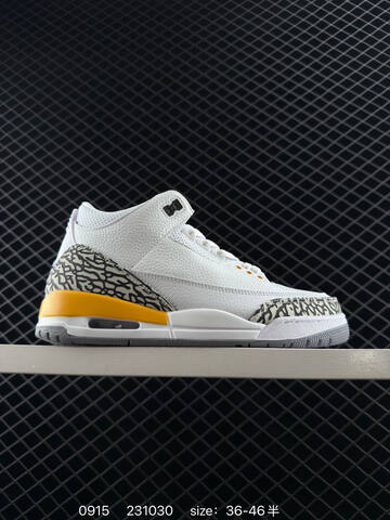 Jordan Air Jordan 3 Retro White Black Orange Cream EU 36-46 Basketball Shoe - Unisex (BS-80708)