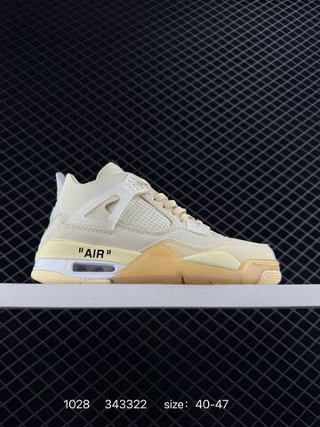 Jordan Air Jordan 4 Retro Off White Pink White Mint Green EU 40-47 Basketball Shoe - Men's (BS-80415)