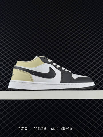 Jordan Air Jordan 1 Low Grey Black White Cream EU 36-45 Sneaker - Unisex (BS-80086)
