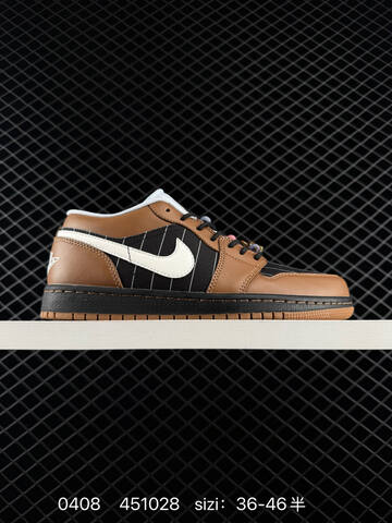 Jordan Air Jordan 1 Low Brown Black White Light Blue EU 36-46 Sneaker - Unisex (BS-79529)